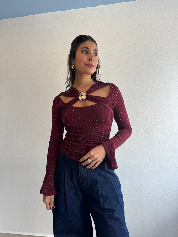 BURGUNDY TOP