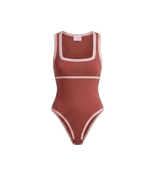 TWO TONE SQUARE NECK BODYSUIT