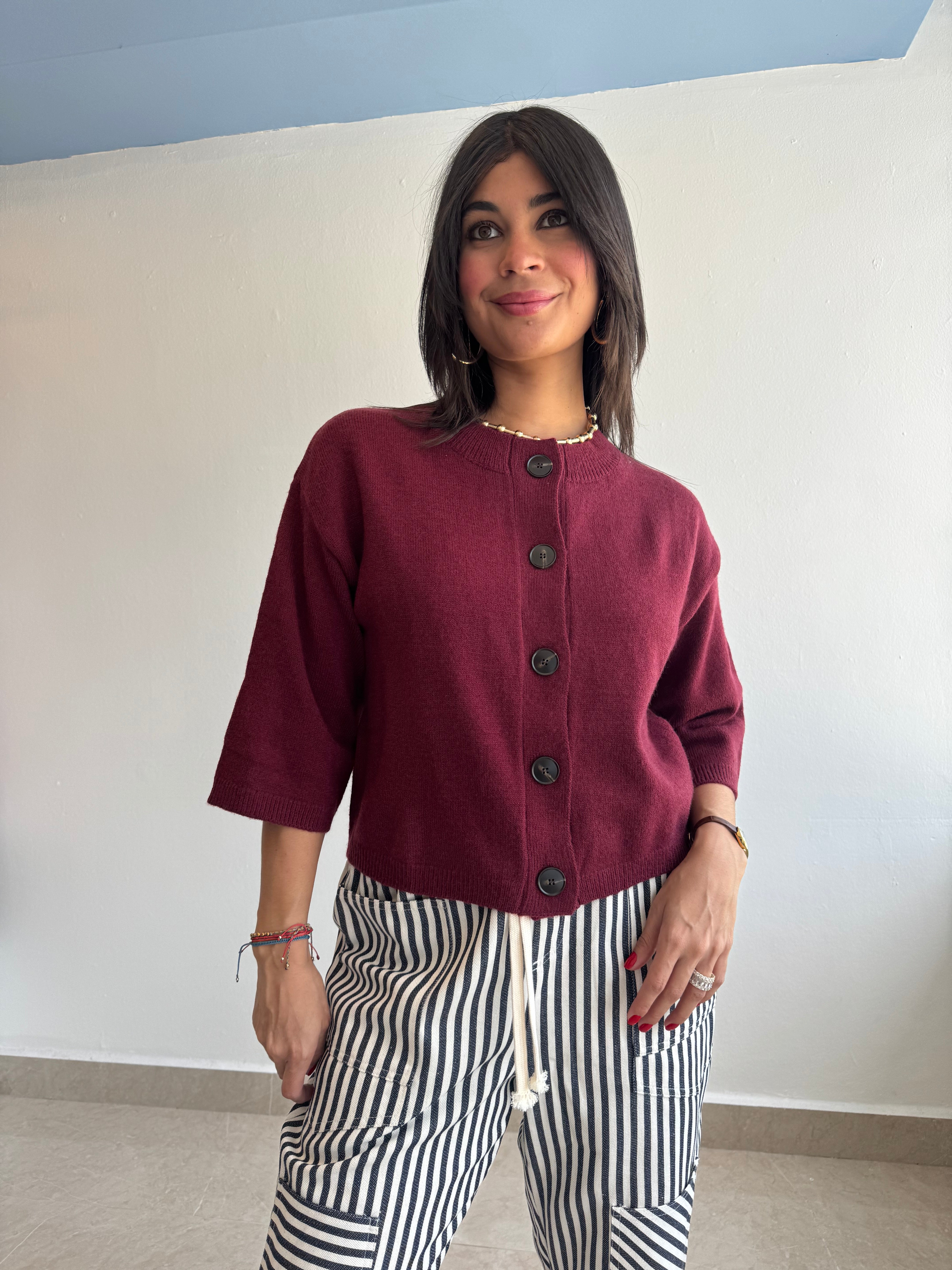 BURGUNDY CARDIGAN