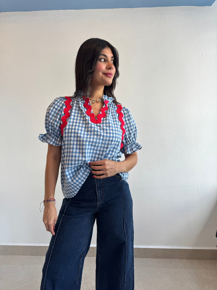 GINGHAM BLOUSE