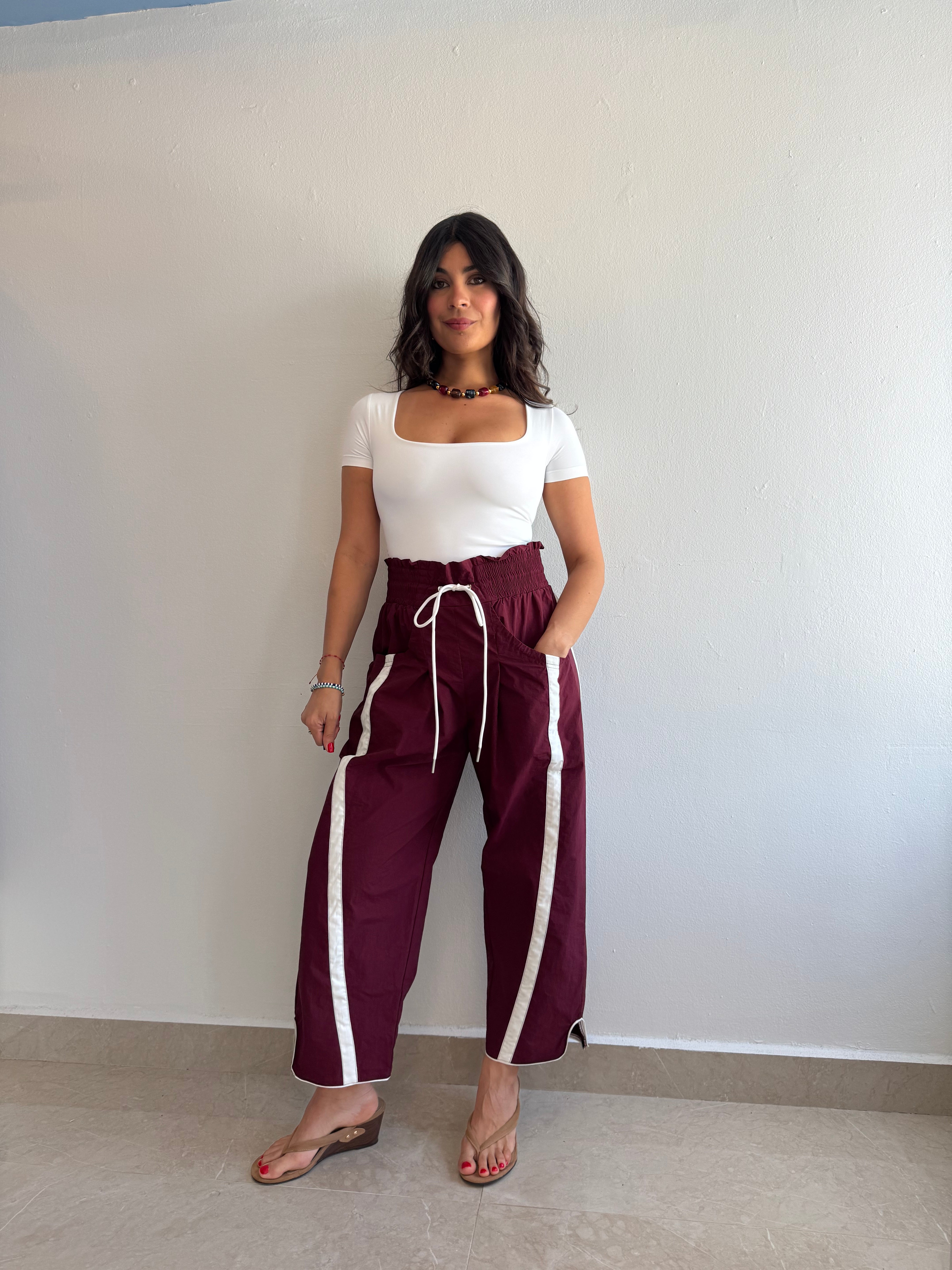 BURGUNDY PANTS