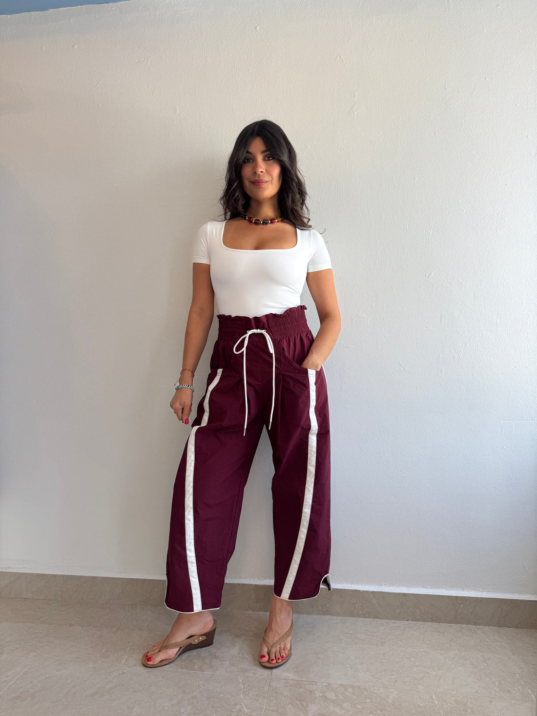 BURGUNDY PANTS