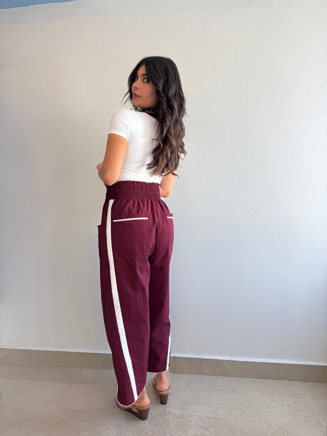 BURGUNDY PANTS