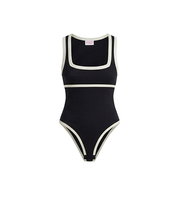 TWO TONE SQUARE NECK BODYSUIT