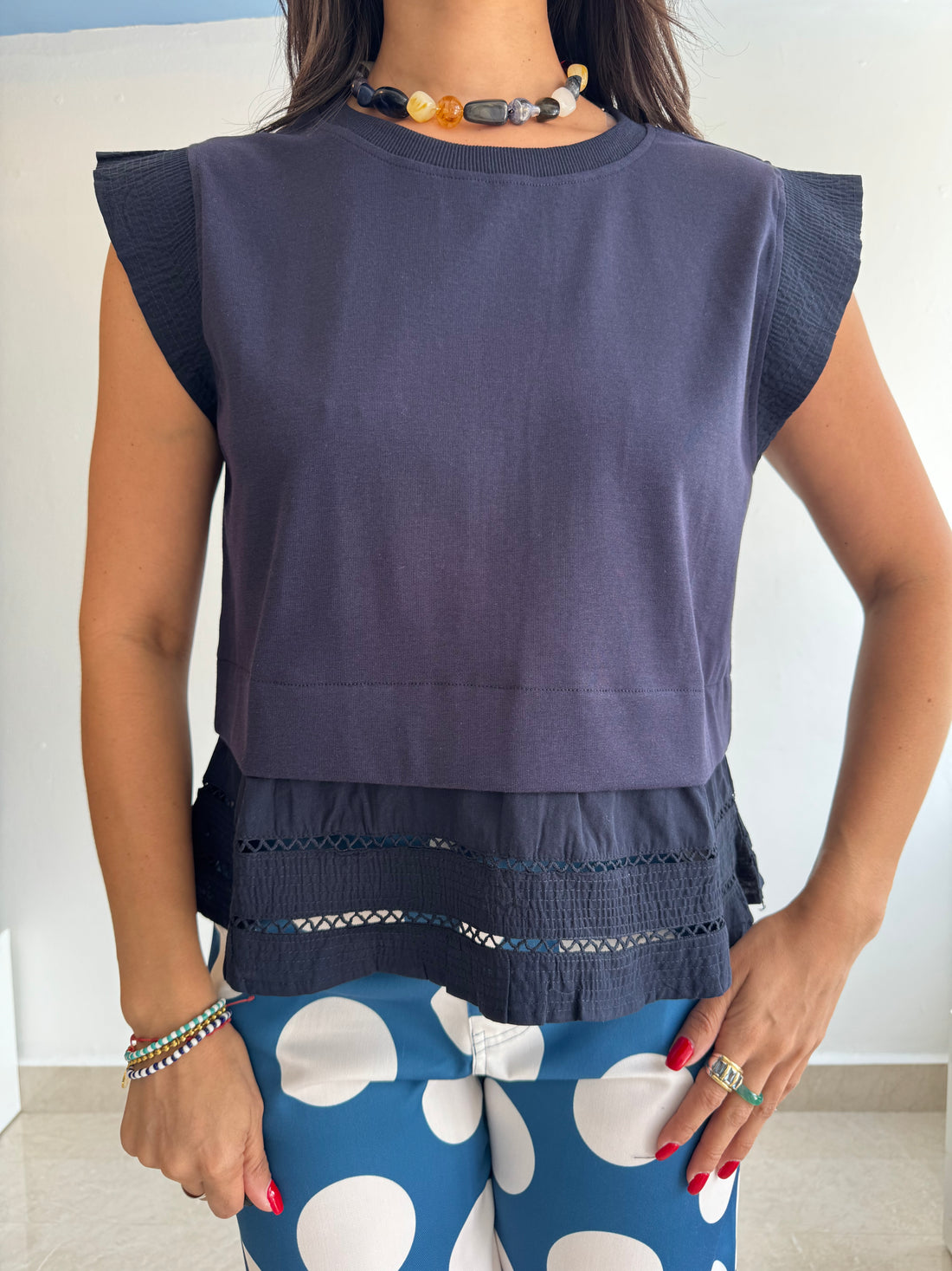 NAVY TOP