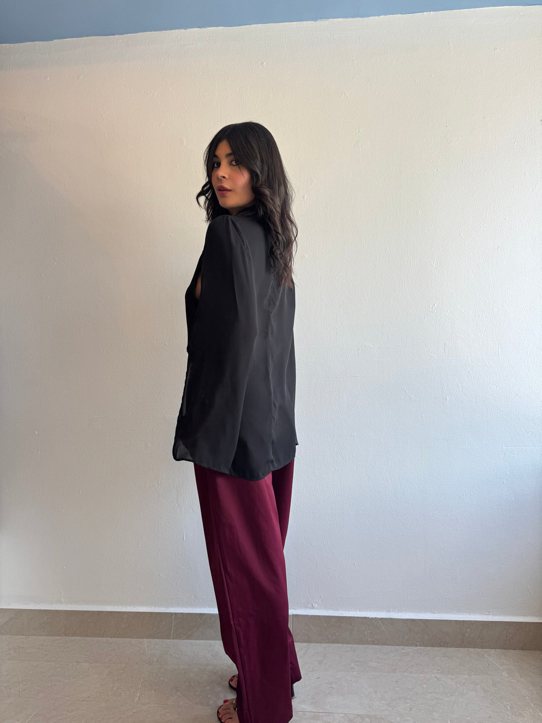 BURGUNDY PANTS