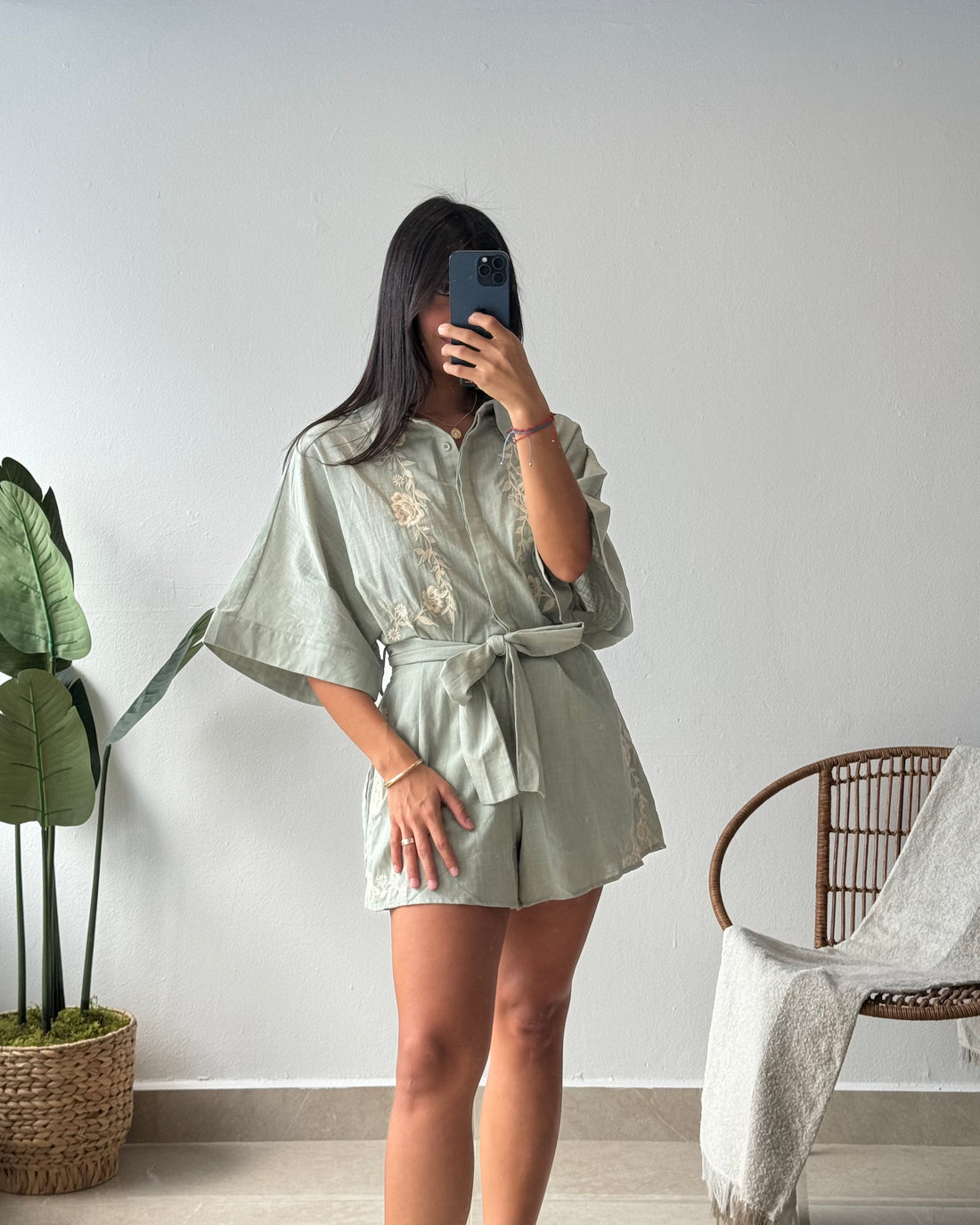 SAGE ROMPER