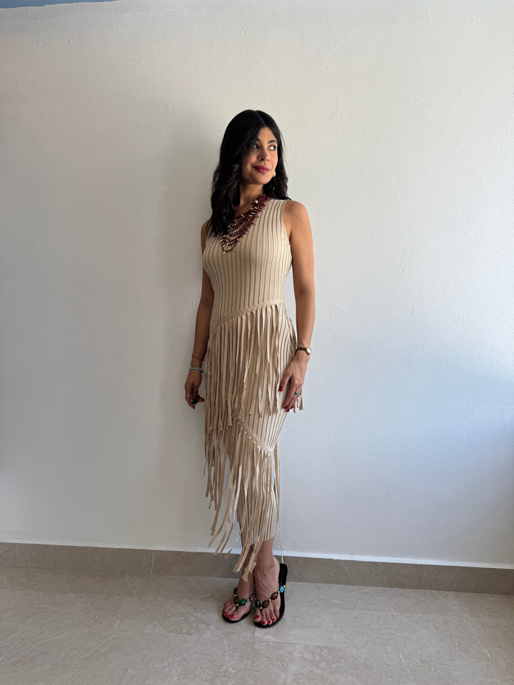 BEIGE DRESS