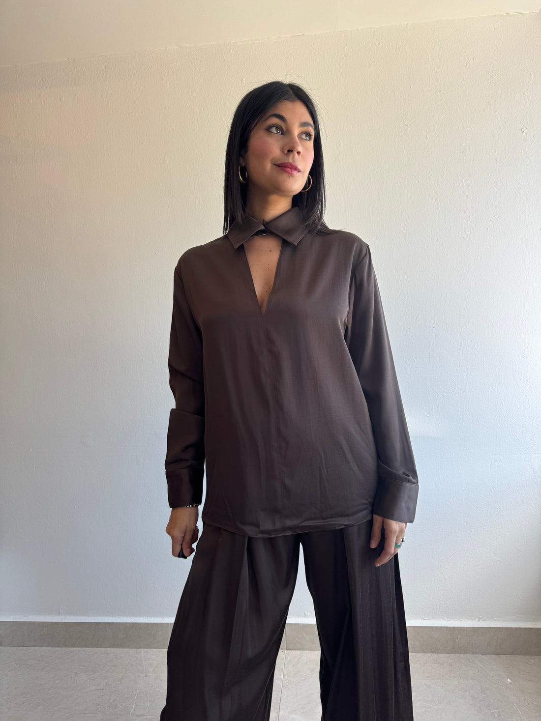 BROWN BLOUSE