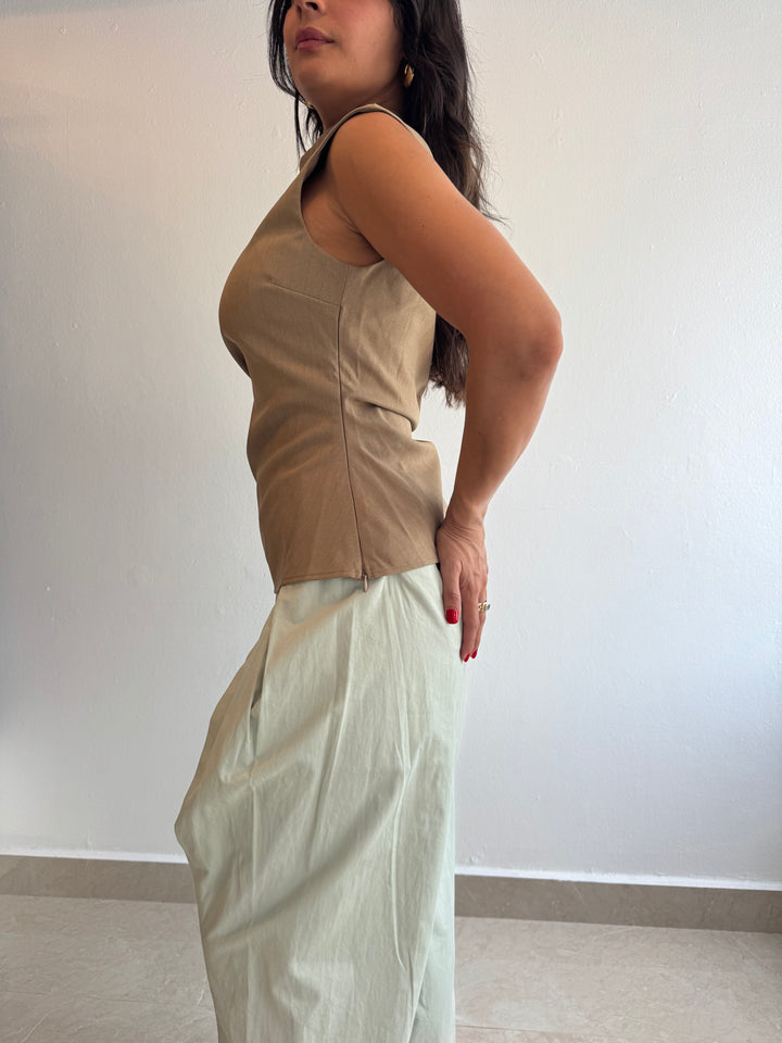 KHAKI TOP
