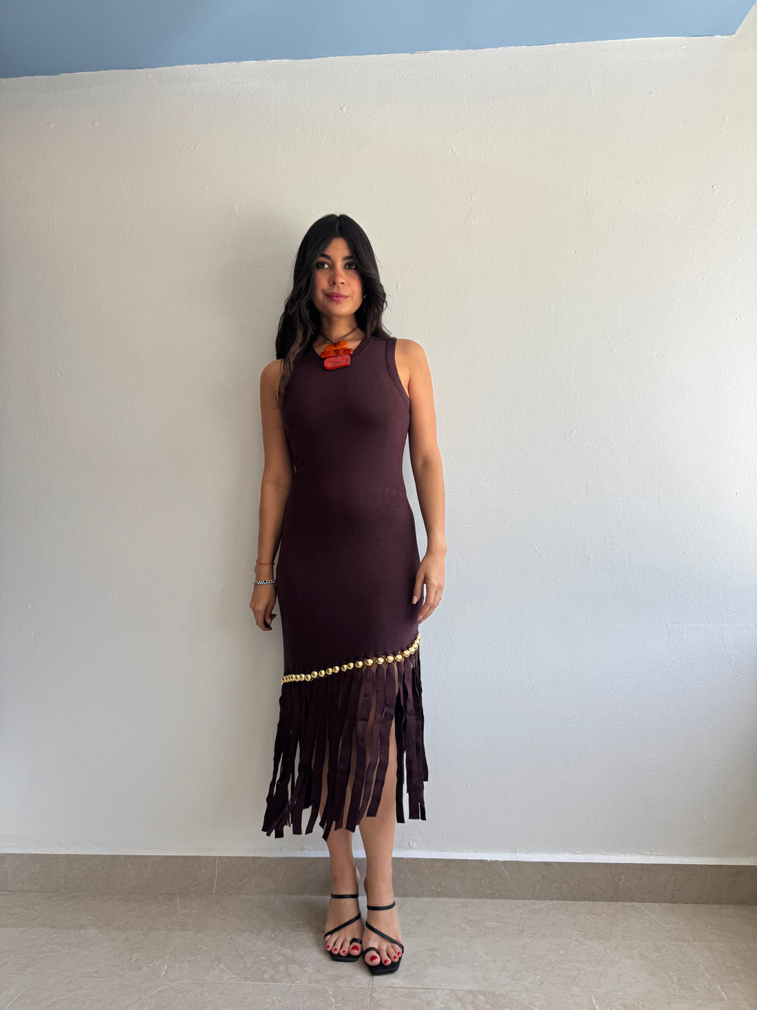 BROWN DRESS