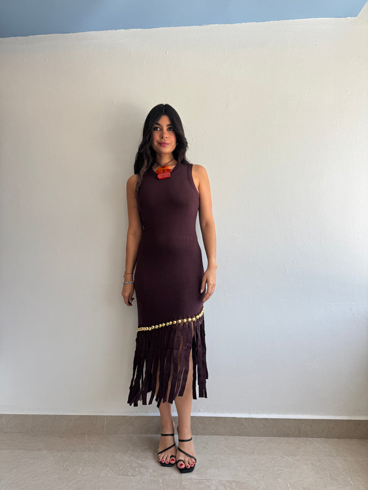 BROWN DRESS