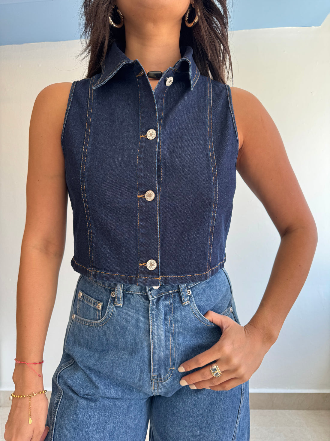 DARK DENIM VEST