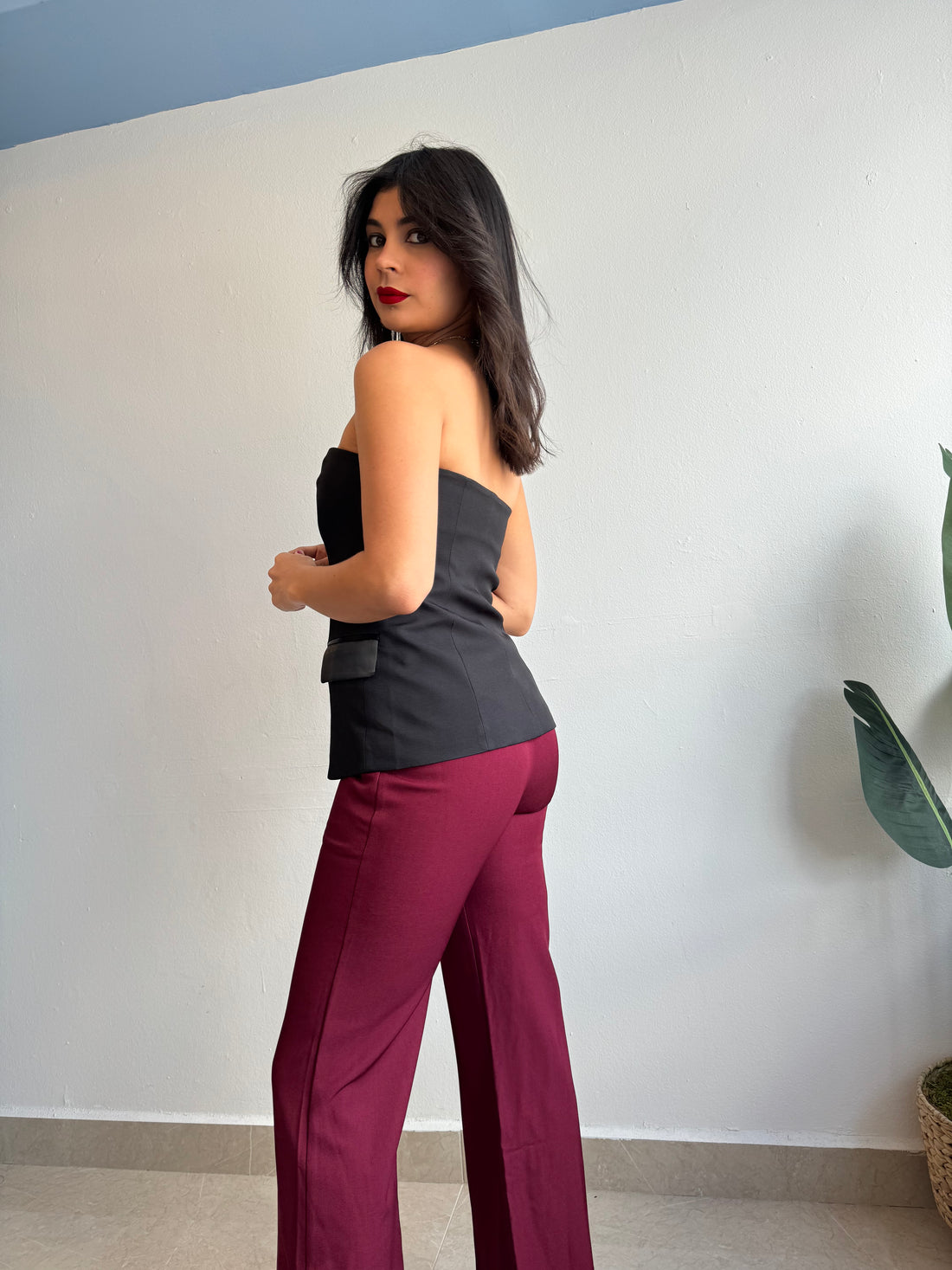 BURGUNDY PANTS