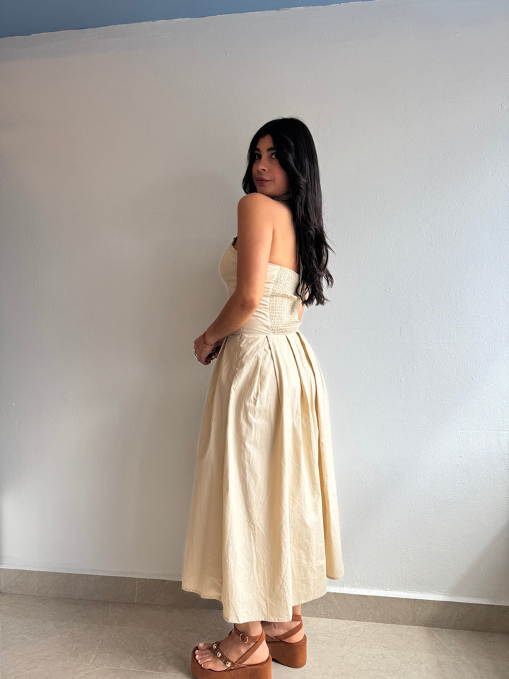 BEIGE DRESS