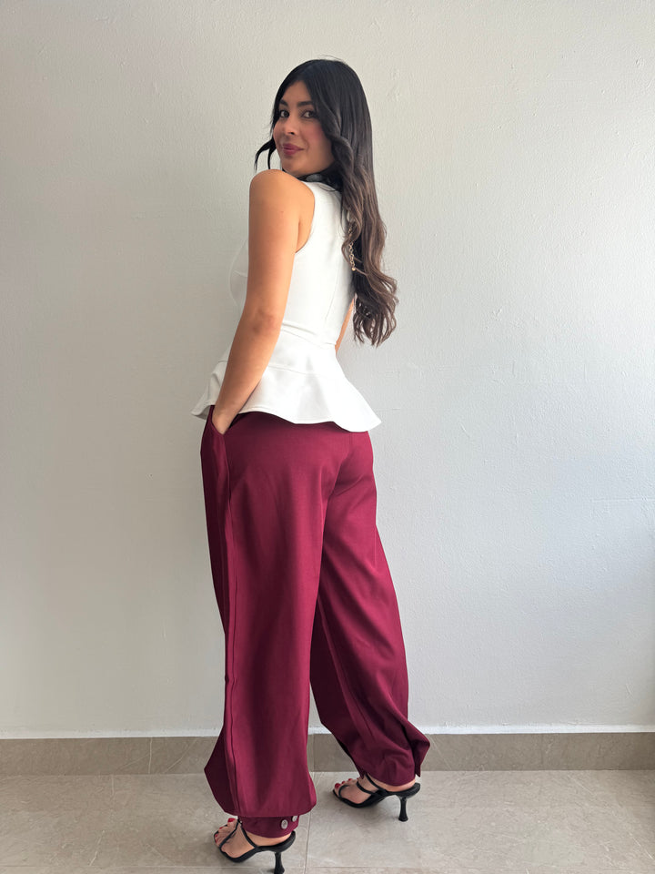 BURGUNDY TROUSER