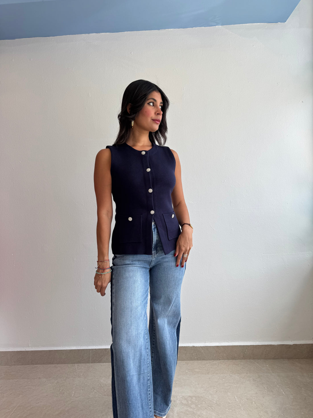 NAVY TOP