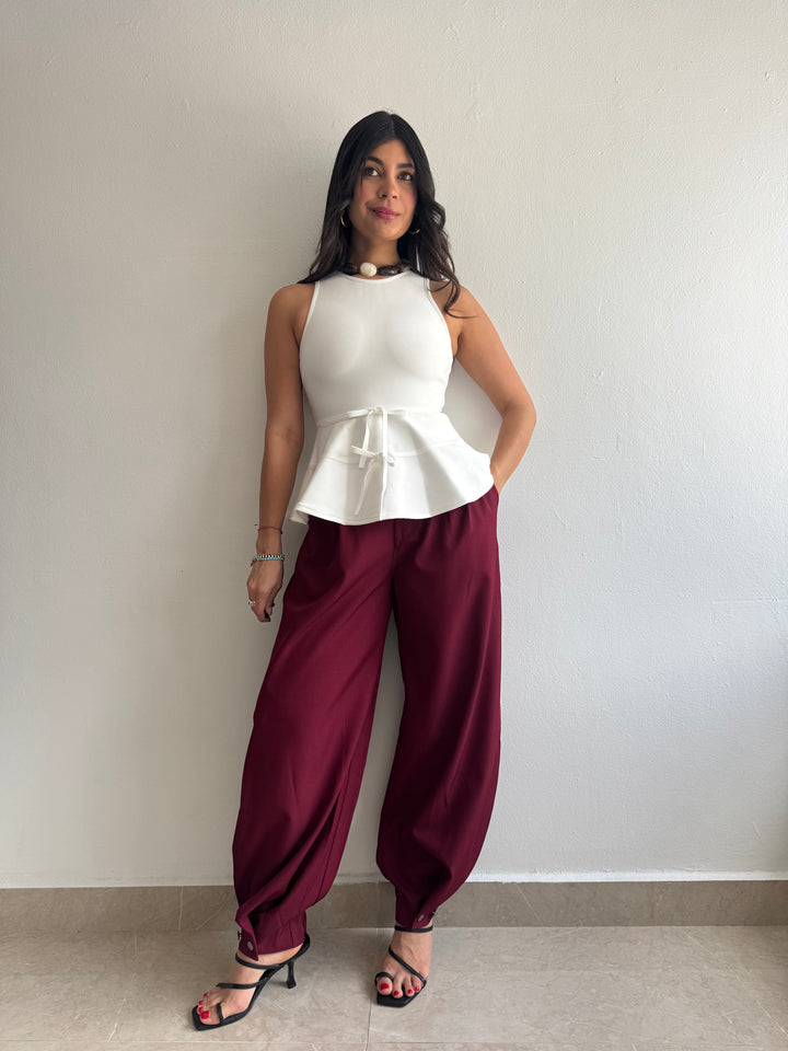 BURGUNDY TROUSER