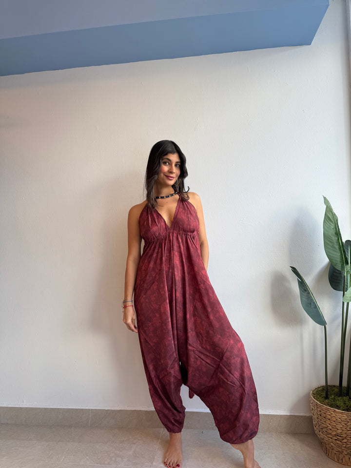 BURGUNDY JUMPSUIT