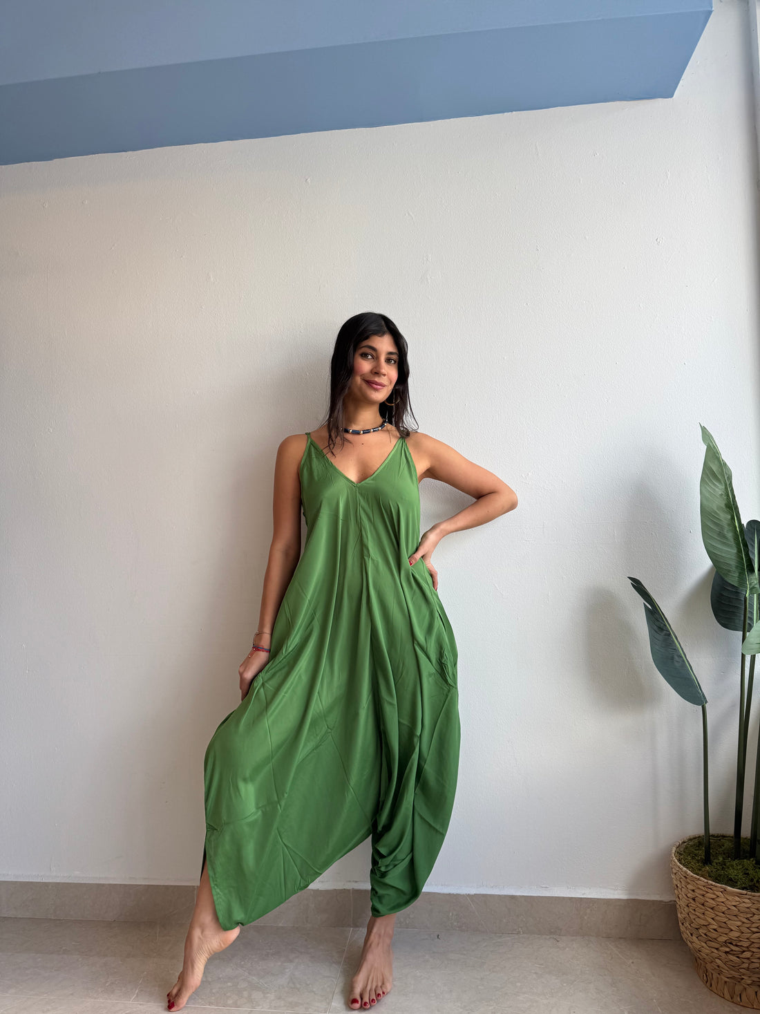 GREEN JUMPSUIT