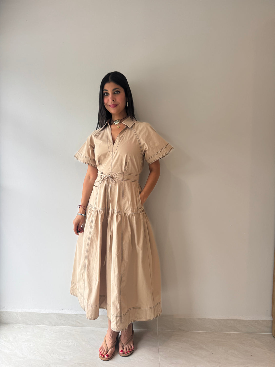 TAUPE DRESS