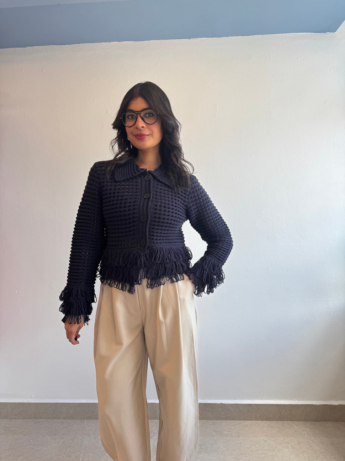 NAVY CARDIGAN