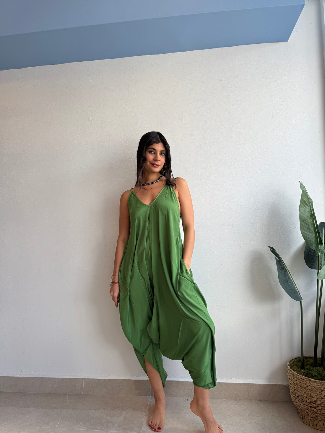 GREEN JUMPSUIT