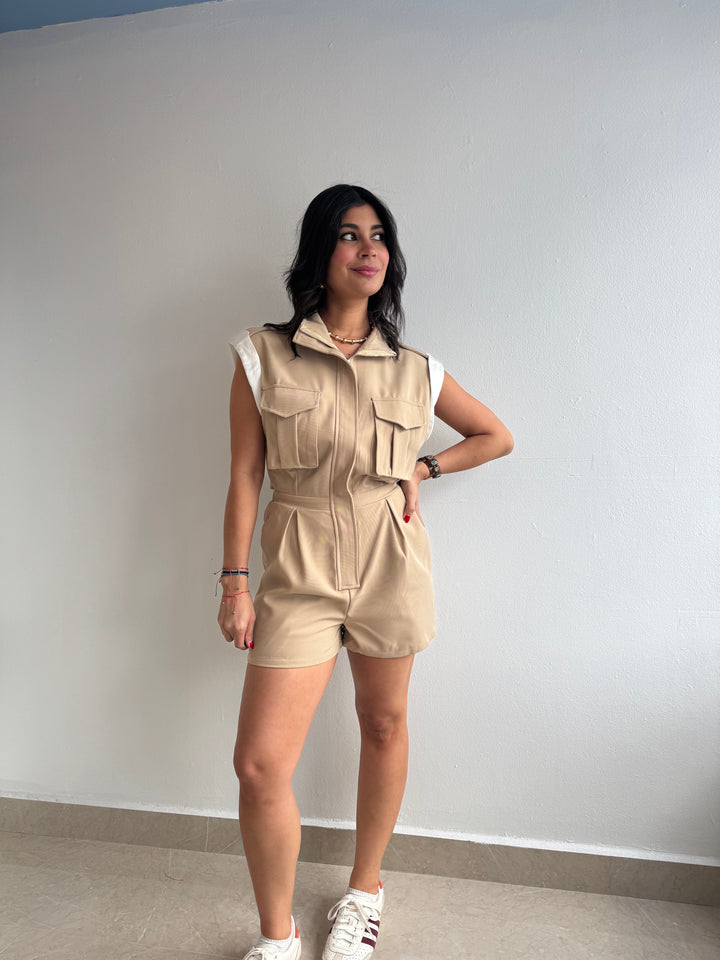 TAUPE ROMPER