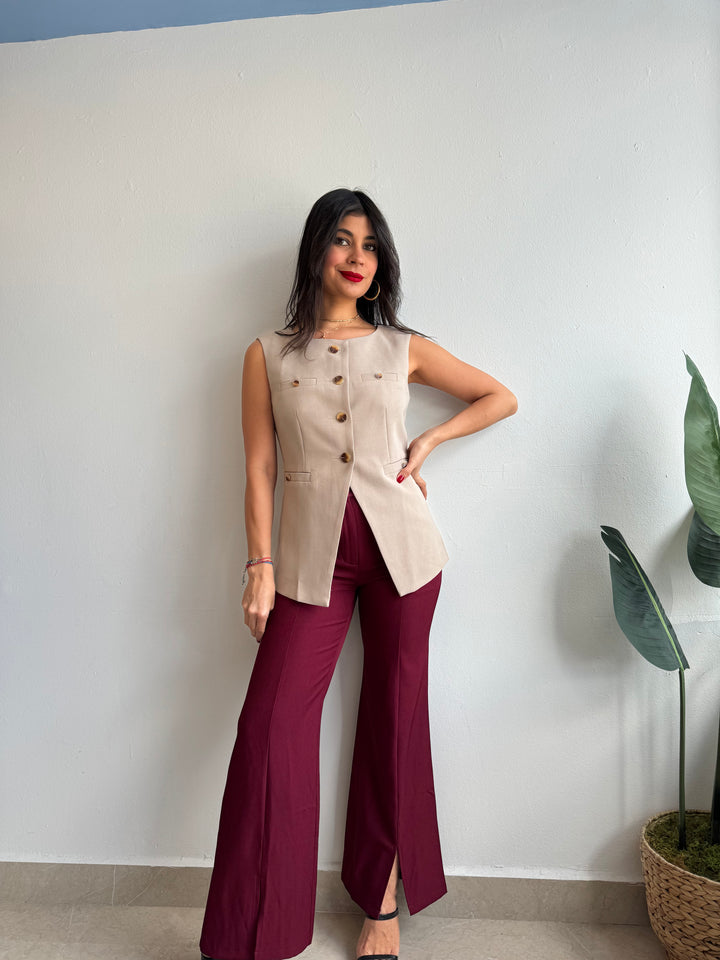 BURGUNDY PANTS