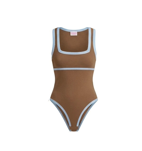 TWO TONE SQUARE NECK BODYSUIT
