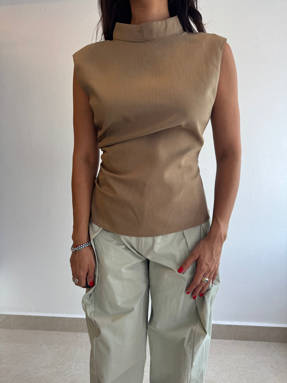 KHAKI TOP