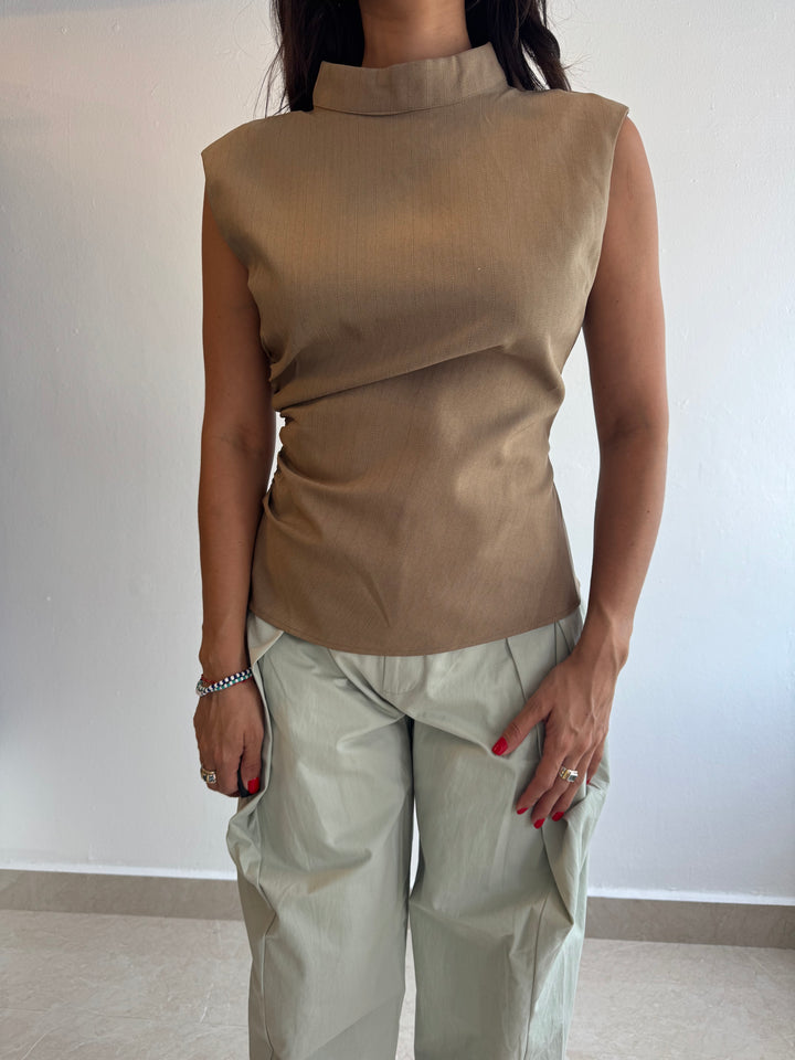 KHAKI TOP