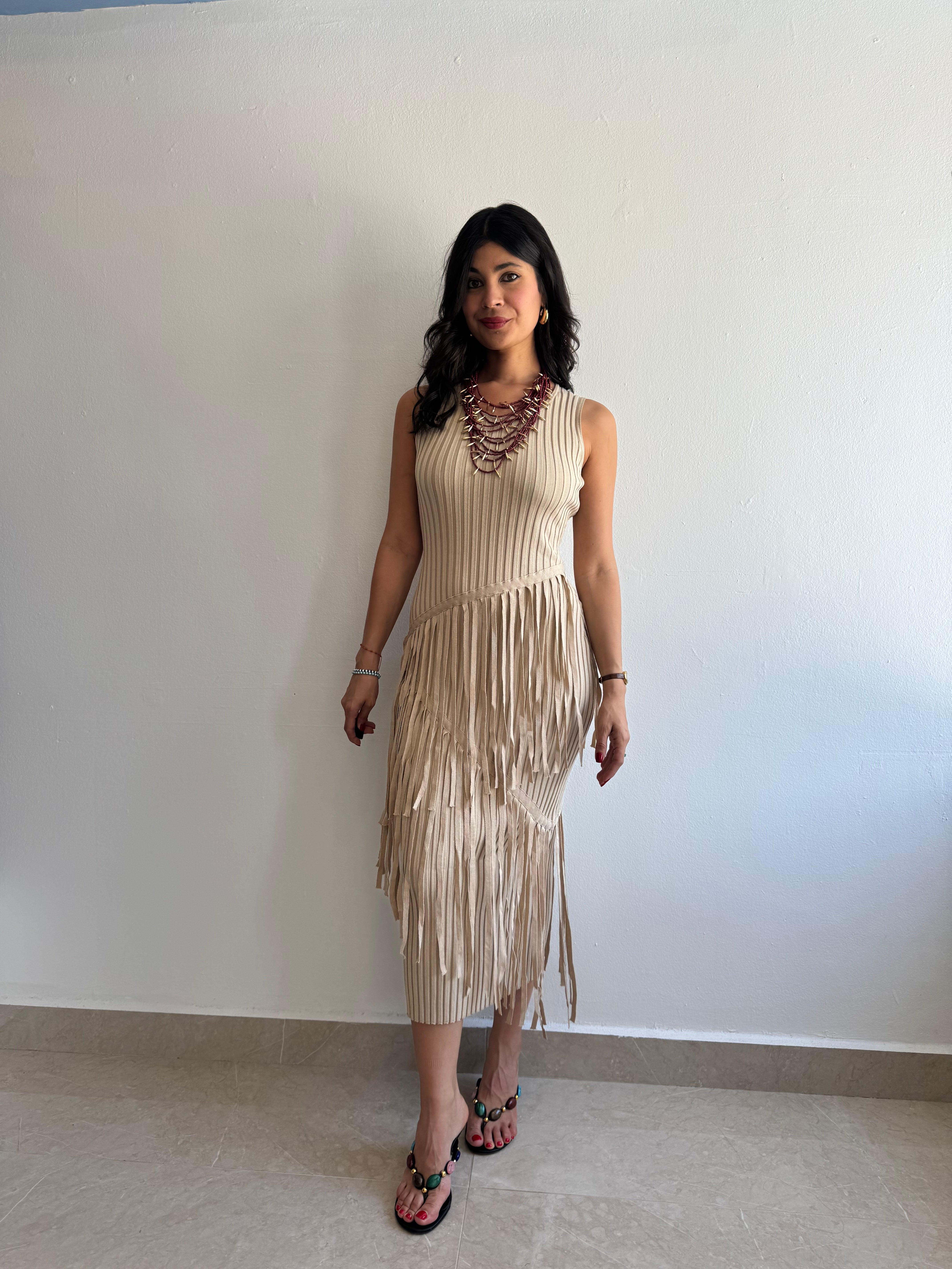 BEIGE DRESS