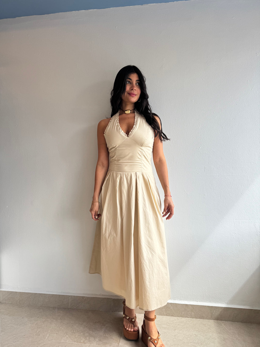 BEIGE DRESS