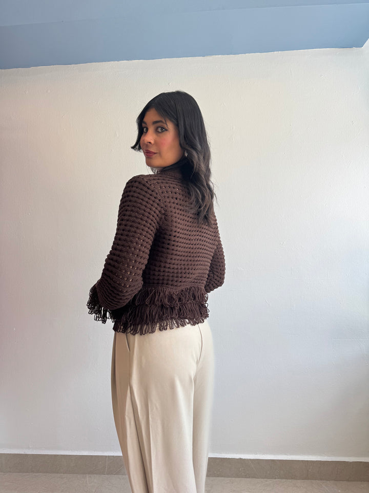 BROWN CARDIGAN