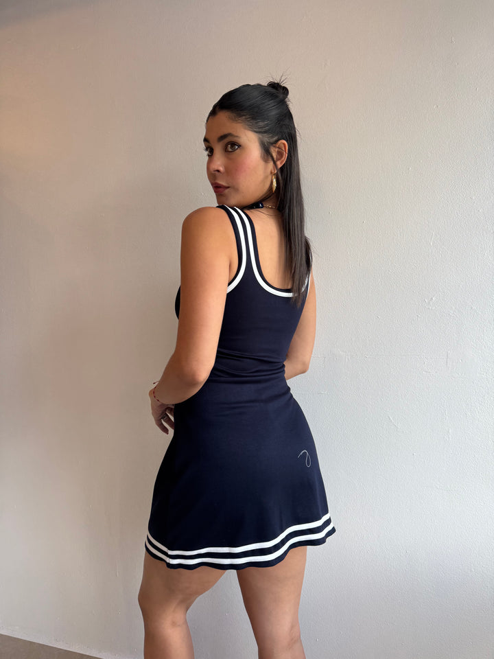 NAVY ROMPER