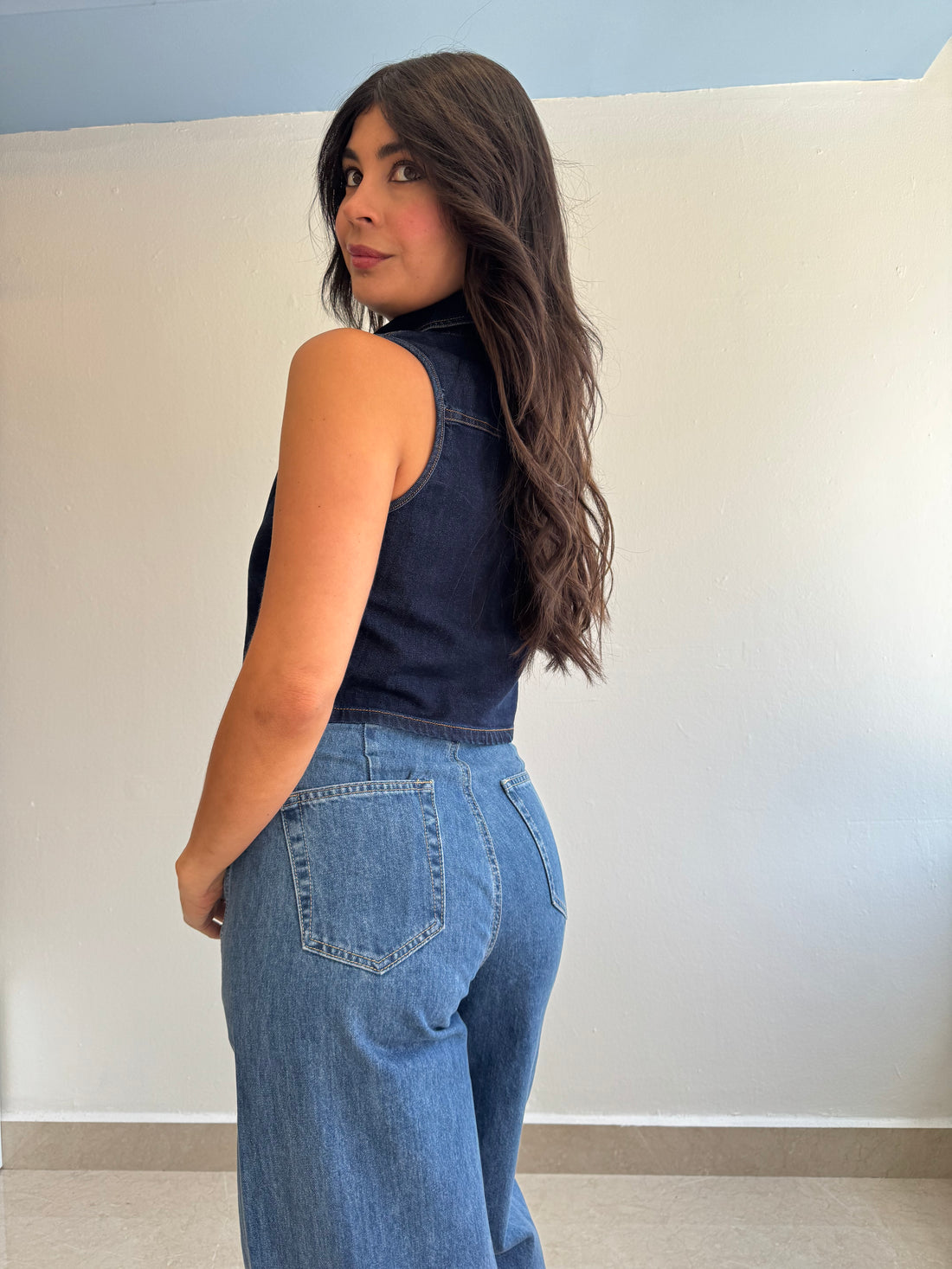 DARK DENIM VEST