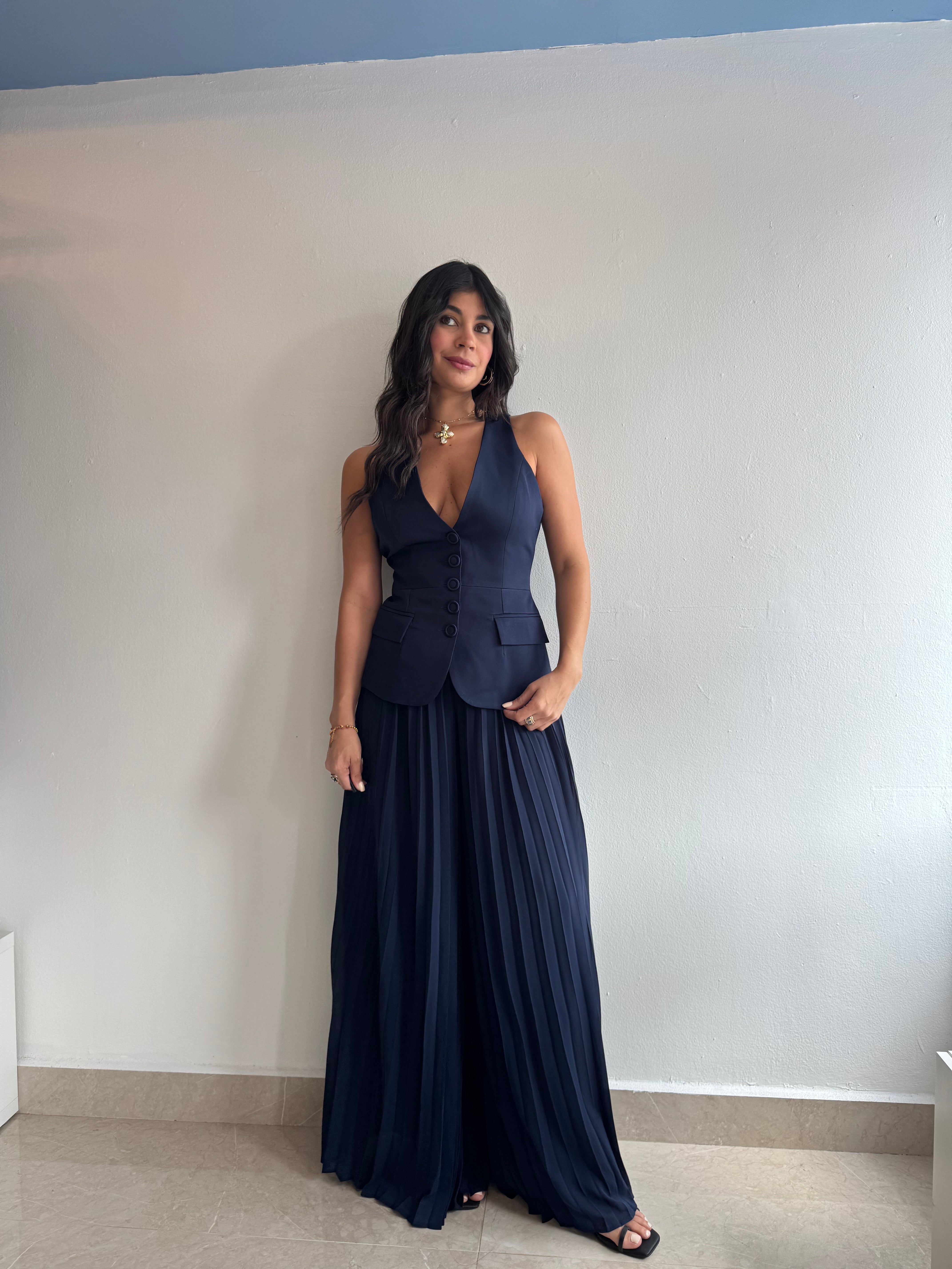 NAVY PANTS SET