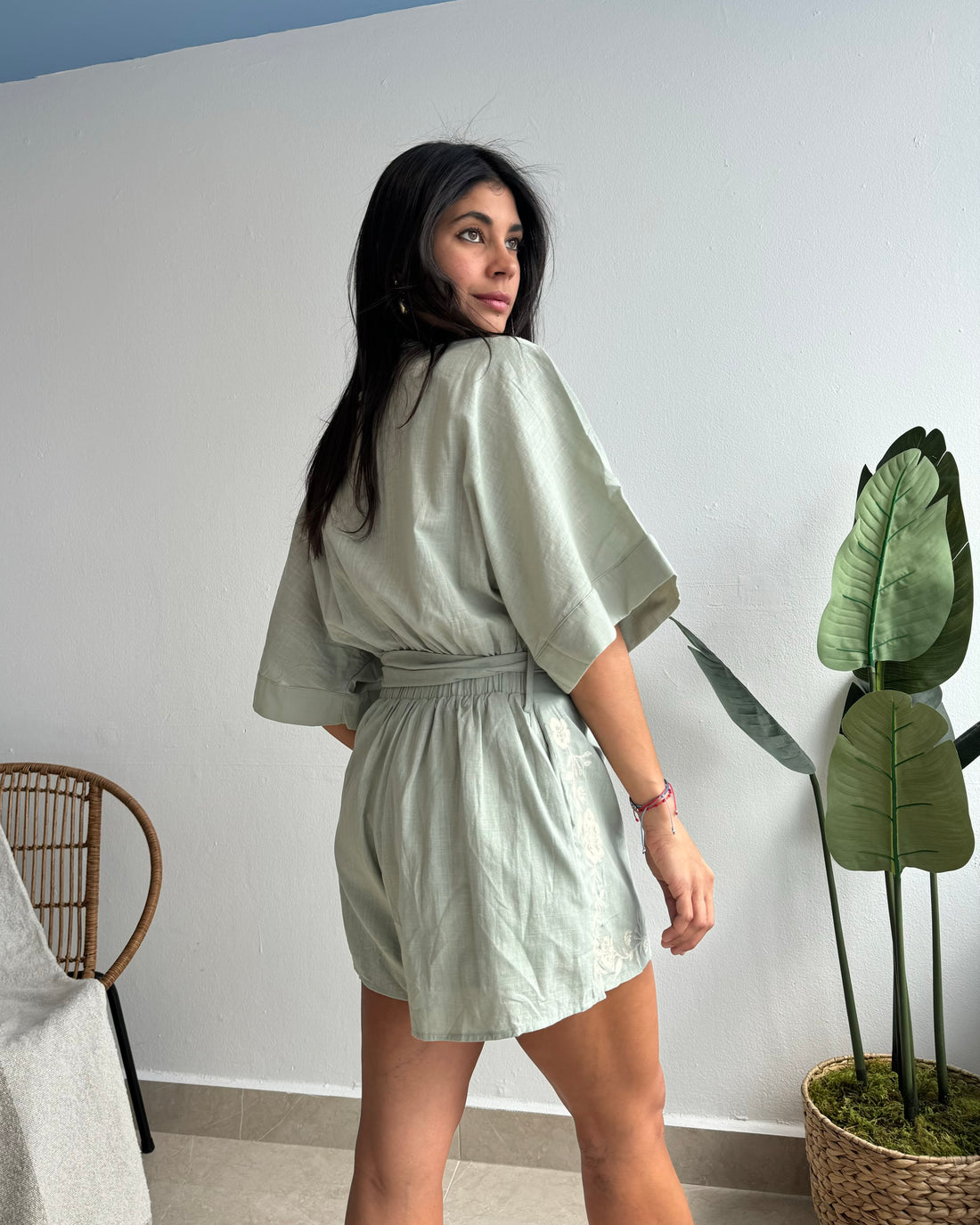 SAGE ROMPER