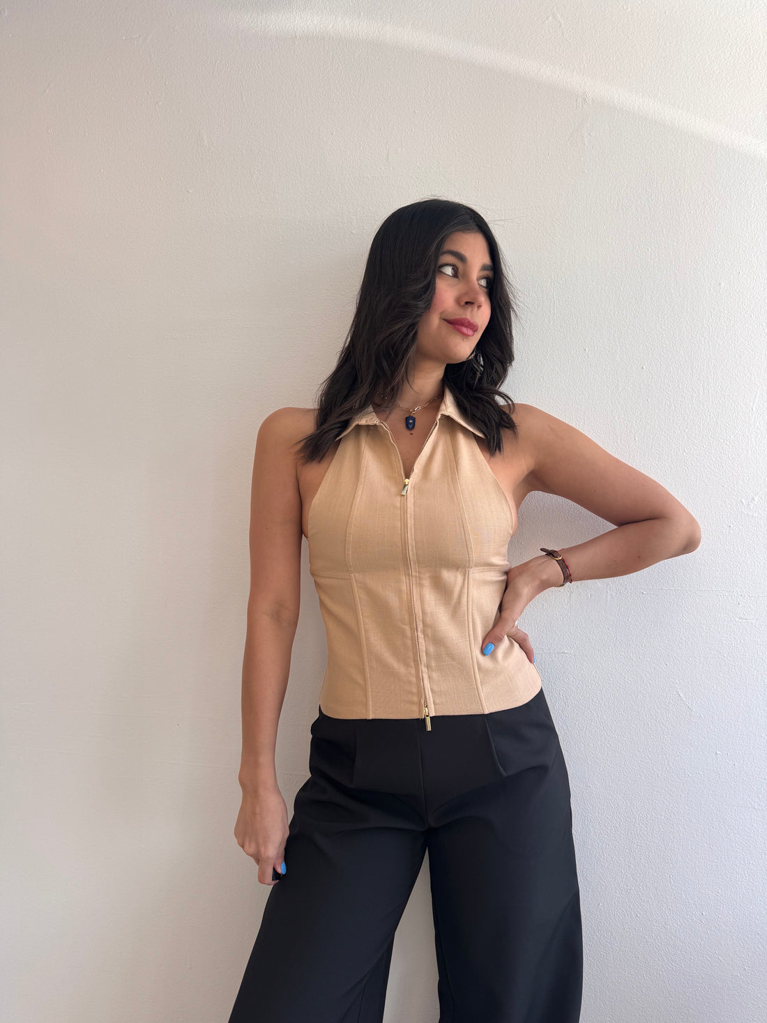 BEIGE TOP *RUN SMALL*