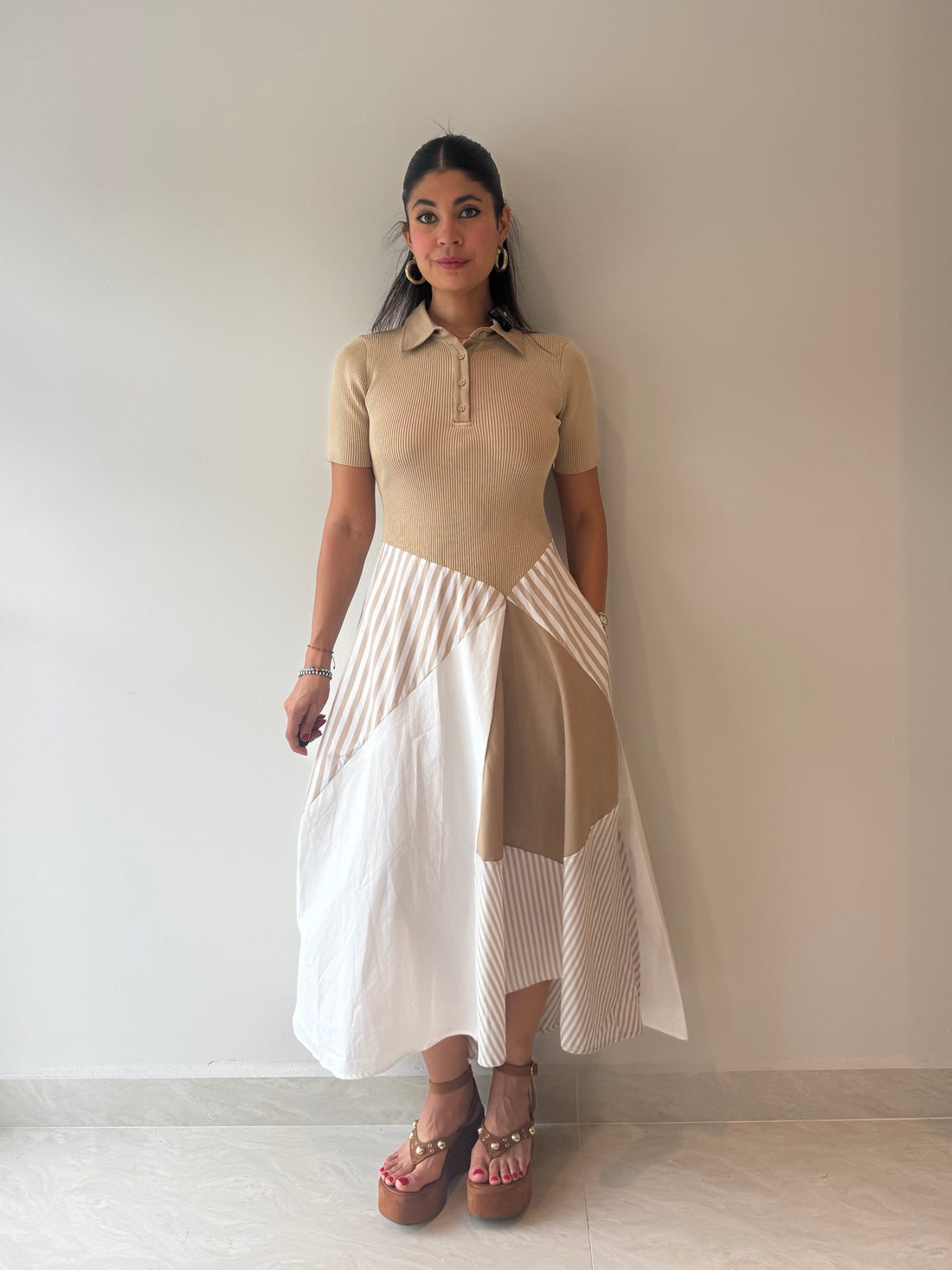 BEIGE DRESS