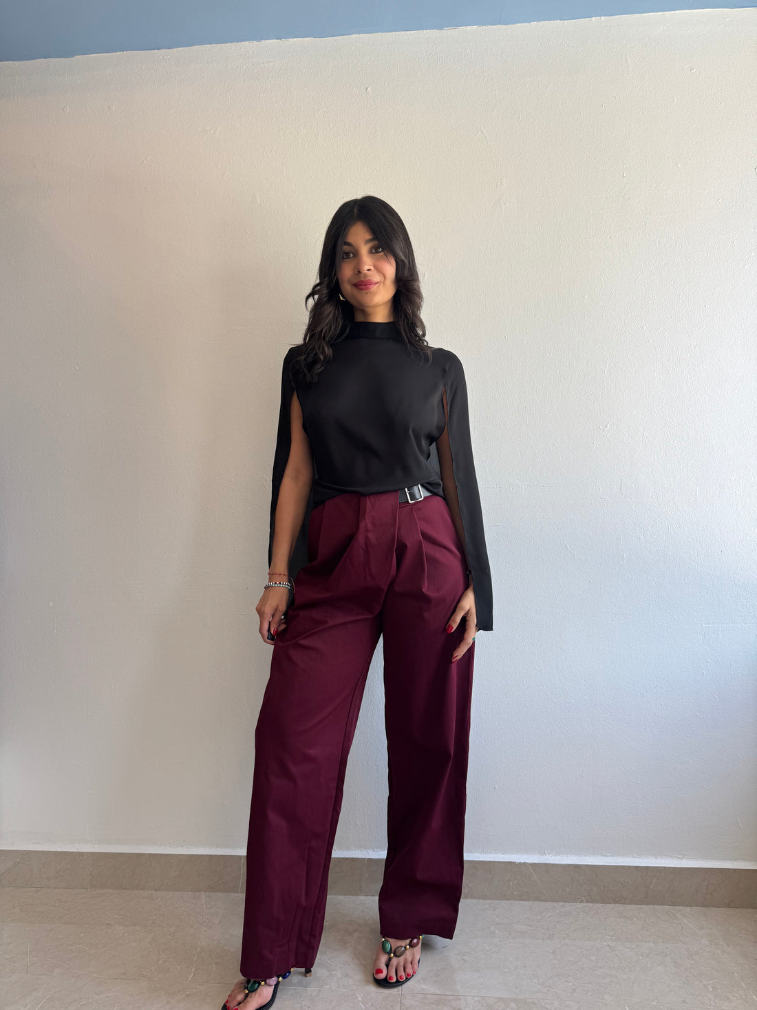 BURGUNDY PANTS